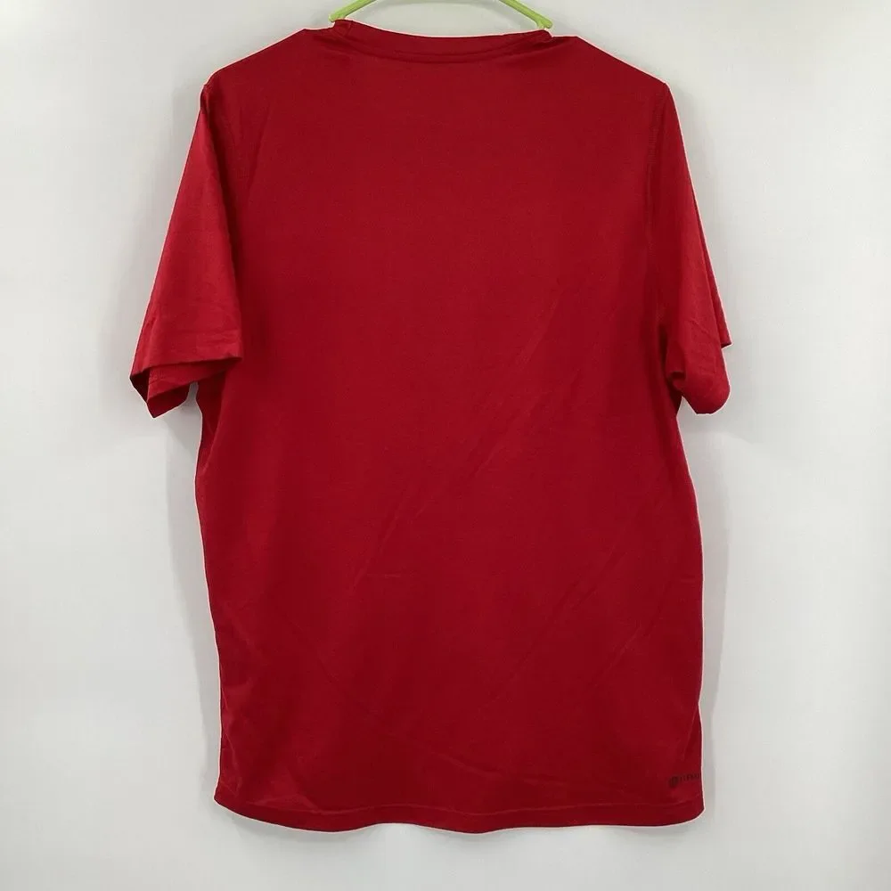 EUC Mens‎ Adidas Indiana Hoosier Short Sleeved Tshirt- Red- Large
